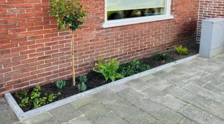 Geveltuintje langs een woning